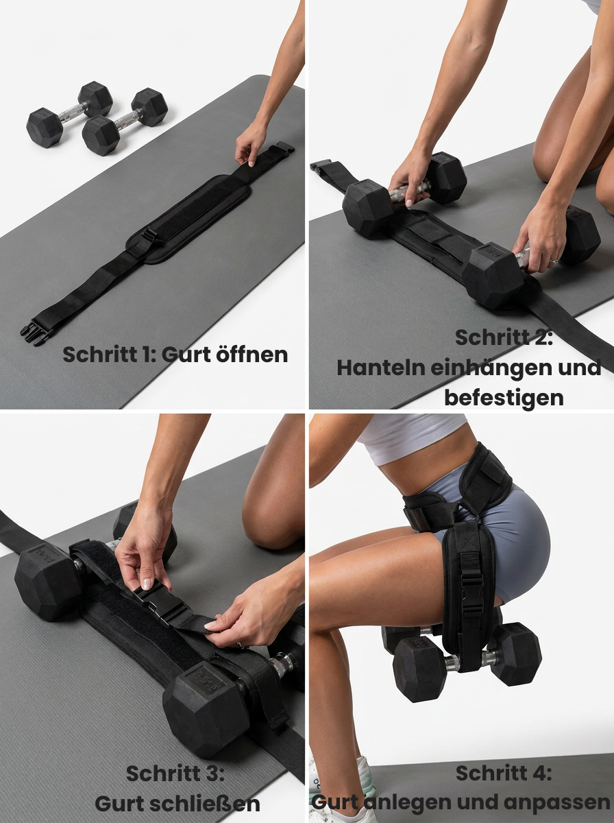 Flexibler Gewichtsgurt für effektives Training zu Hause
