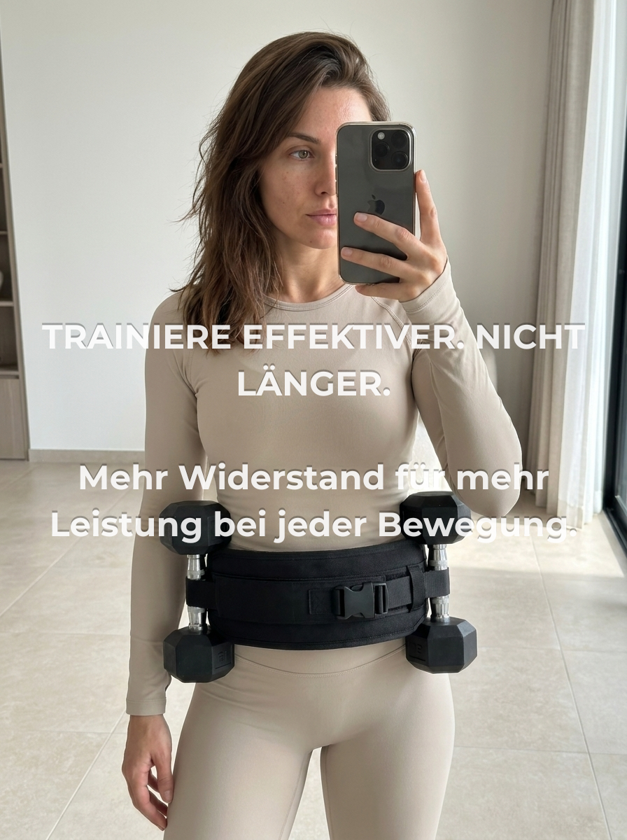 Flexibler Gewichtsgurt für effektives Training zu Hause