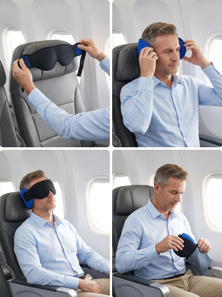 3D-Reisemaske für maximalen Schlafkomfort unterwegs