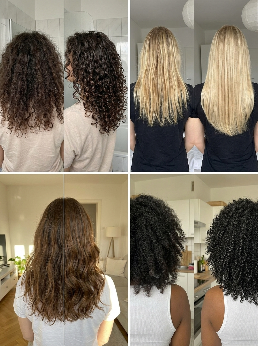 3-in-1 Rotlicht-Haarpflegebürste mit Vibration & Öl-Applikator